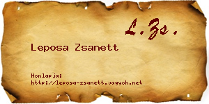 Leposa Zsanett névjegykártya